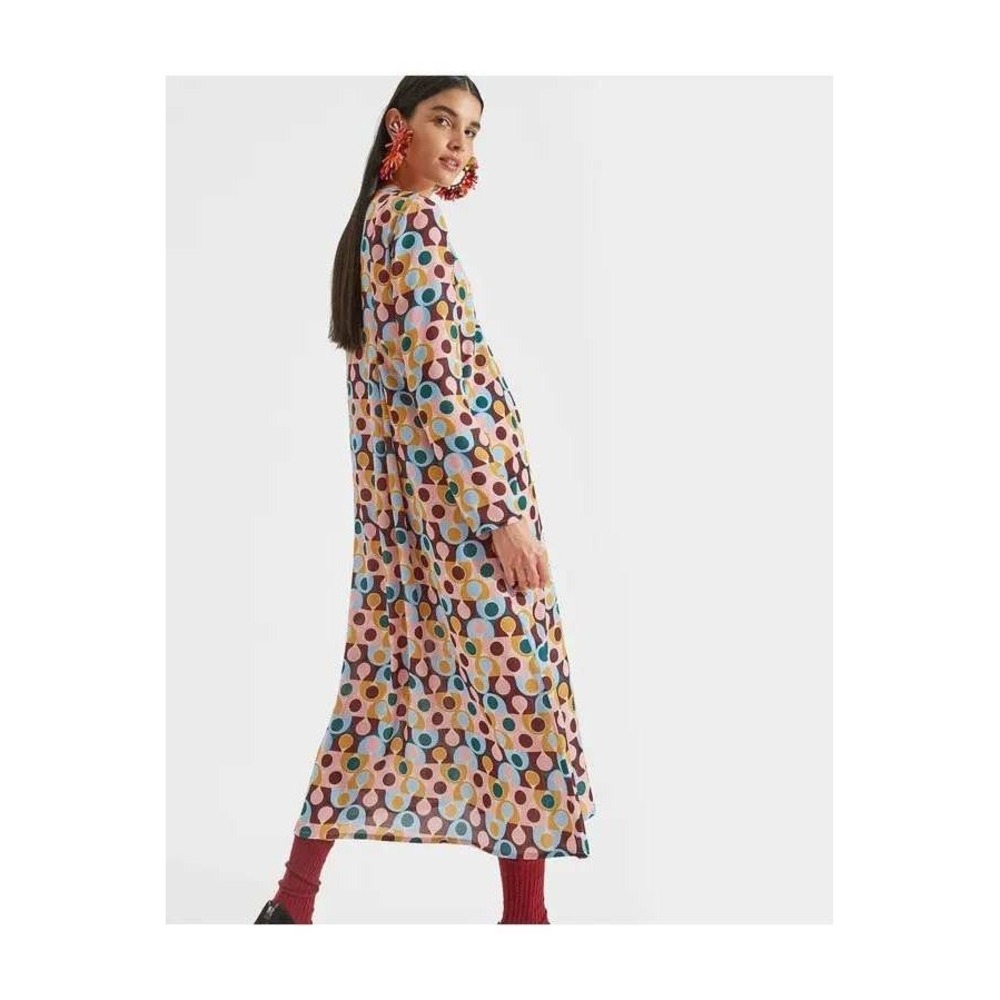 La DoubleJ V Trapezio Dress Gumball Retro Print Maxi XL Edition 25 Italy Mod‎ - Picture 2 of 12